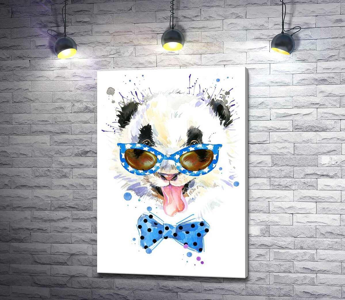 Картина ArtPoster Панда в стильном образе в голубых тонах 69x100 см Модуль №1 (001442)
