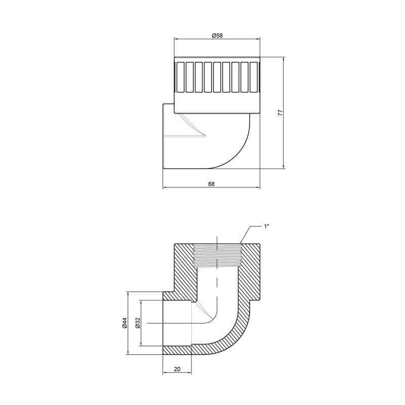 Уголок Thermo Alliance PPR 32 мм х 1" ВР (FRRS00029419) - фото 2