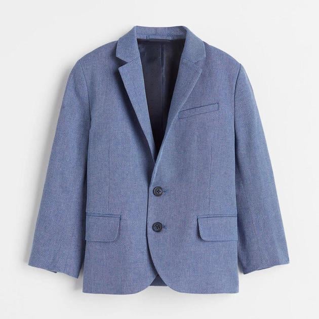 Пиджак H&M 1052354 170 см Голубой меланж