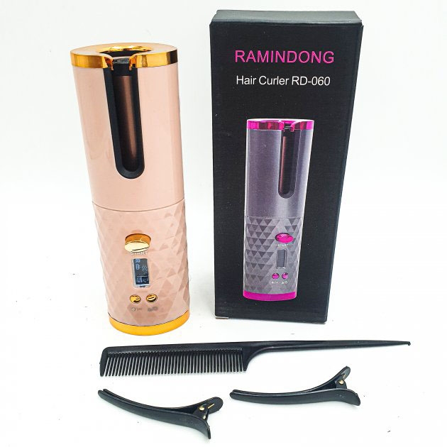 Плойка беспроводная Ramindong Hair Curler pink для завивки (tf4258) - фото 7