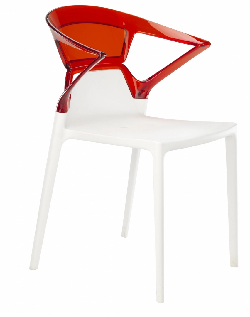 Кресло Litolan Papatya Ego-K Белое сидение Прозрачно-красный (DR002030)