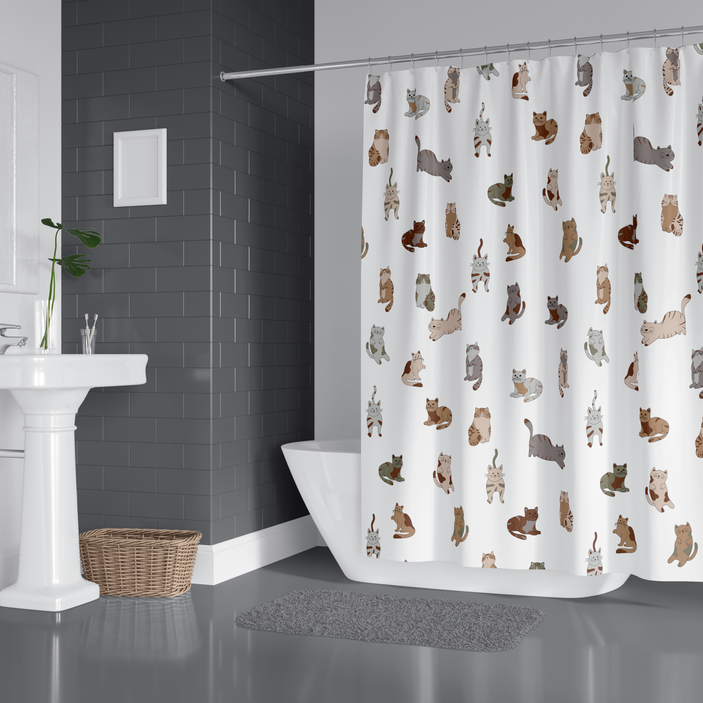 Штора для ванной Tropik Kitties 180x200 см 7183 (7183) - фото 2