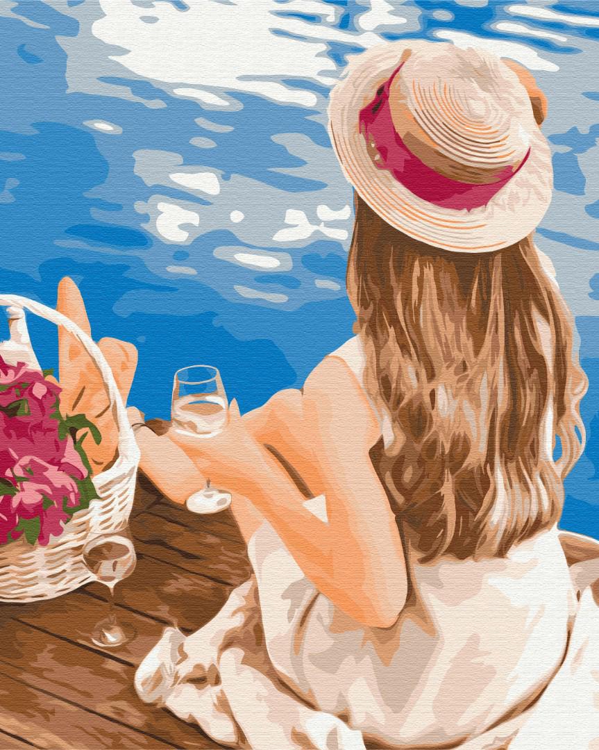 Картина по номерам Brushme Мечтательница в шляпке 40x50 см (BS51332)