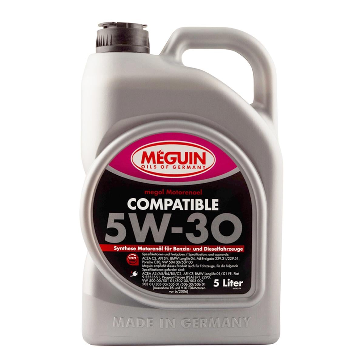 Олива моторна Meguin COMPATIBLE SAE 5W-30 PLUS 5 л (6562)