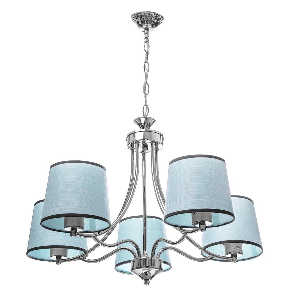 Люстра подвесная Brille BKL-650S/5 E27 CH с абажуром