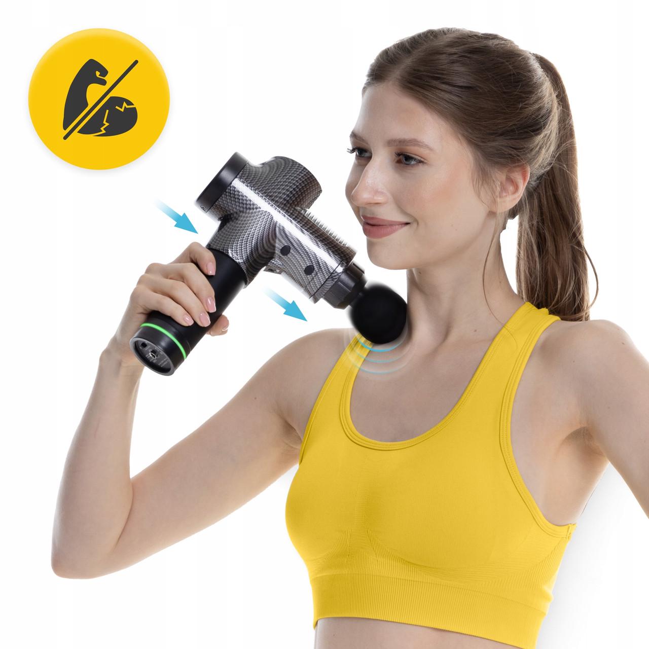 Массажер перкуссионный 4fizjo Massage Gun Ultra Cool Edition ручной 100 Вт (P-5905973401470) - фото 2