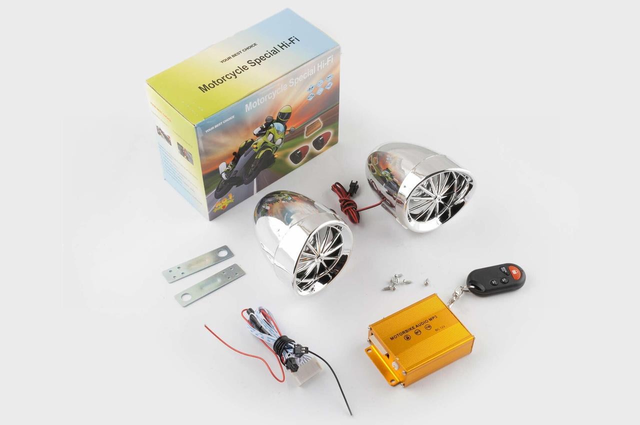 Аудиосистема BEST CHOICE 3.5 подсветка сигнализация/МР3/FM/SD/USB/пульт управления разъем ППДУ 3K Хром (2177140844)