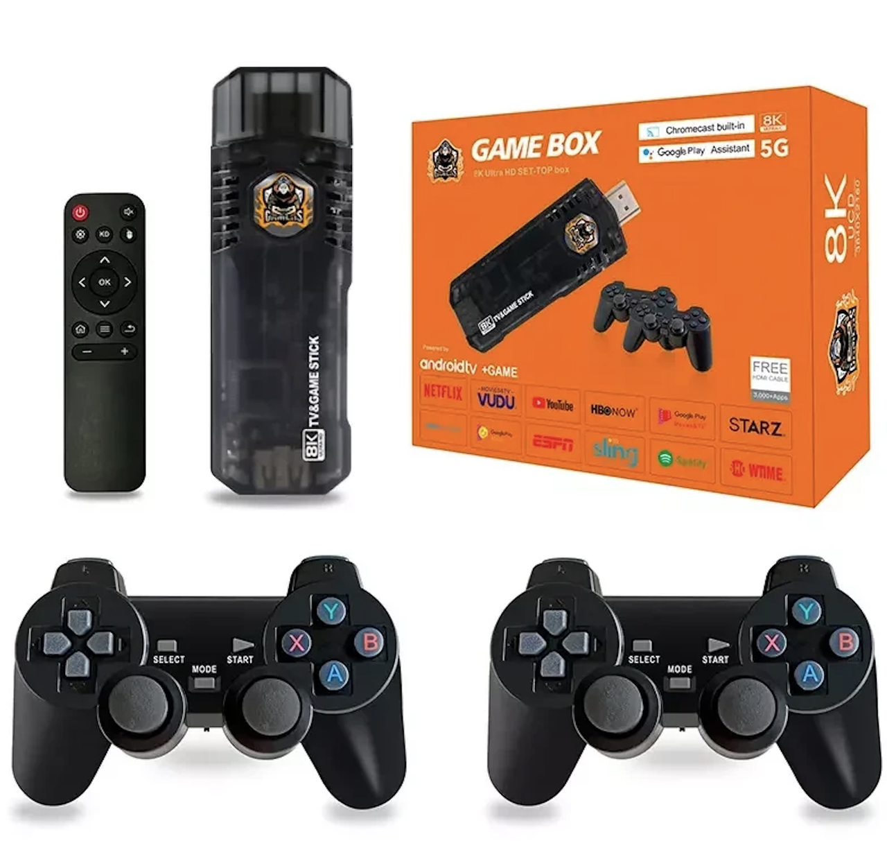 Приставка ігрова TV STICK 5G 9402 з джойстиками бездротовими USB консоль 10000 ігор