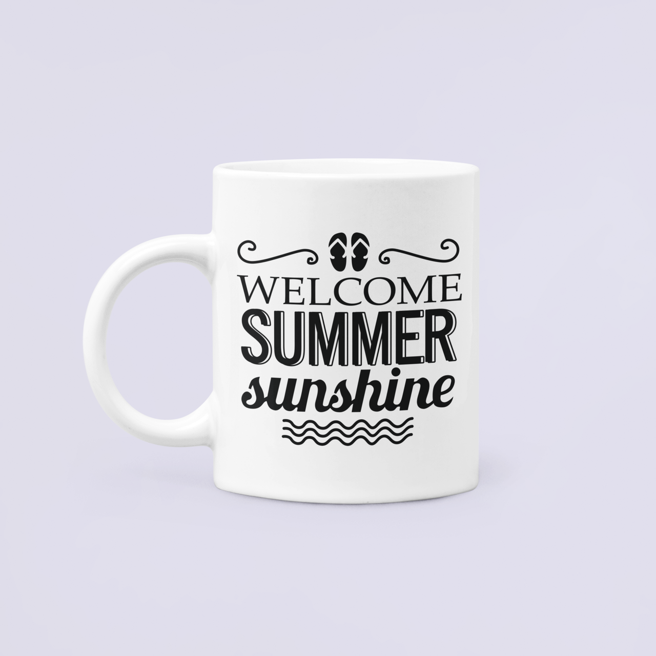 Чашка керамическая с принтом "Welcome Summer Sunshine" 330 мл Белый