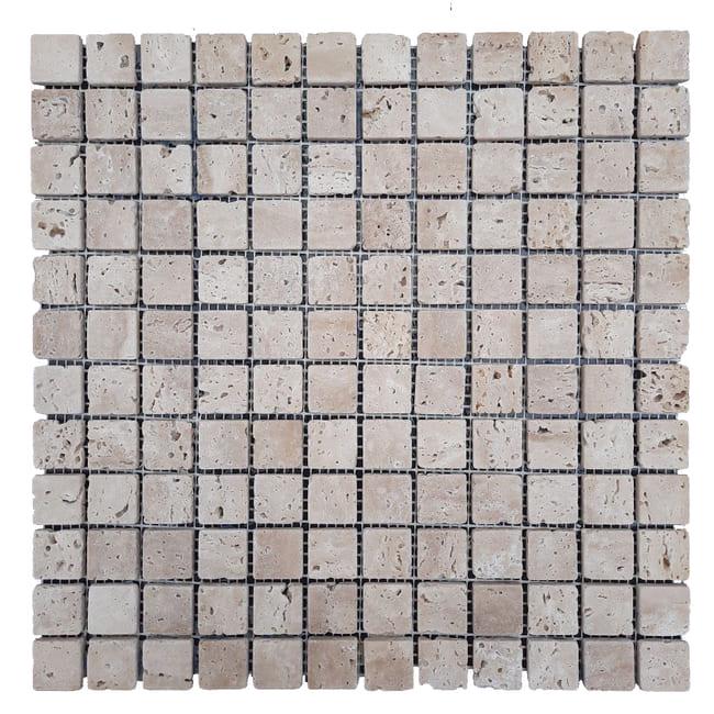 Плитка мозаїчна Травертин Антична МКР-2СВА матова 23x23x6 мм
