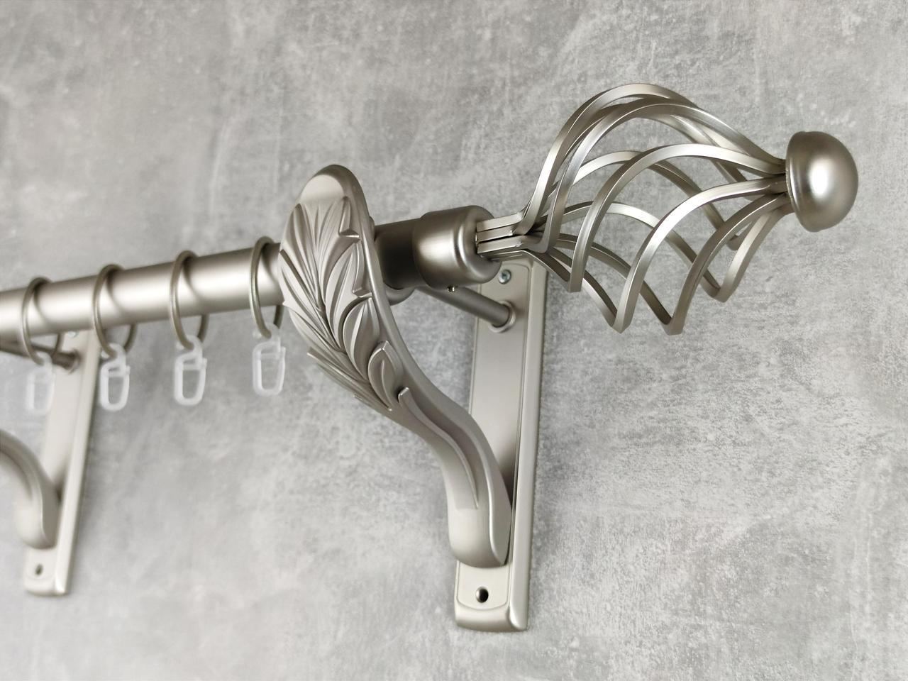 Карниз MStyle металлический для штор однорядный Арезо 25 мм гладкий 400 см Сатин (5011906)