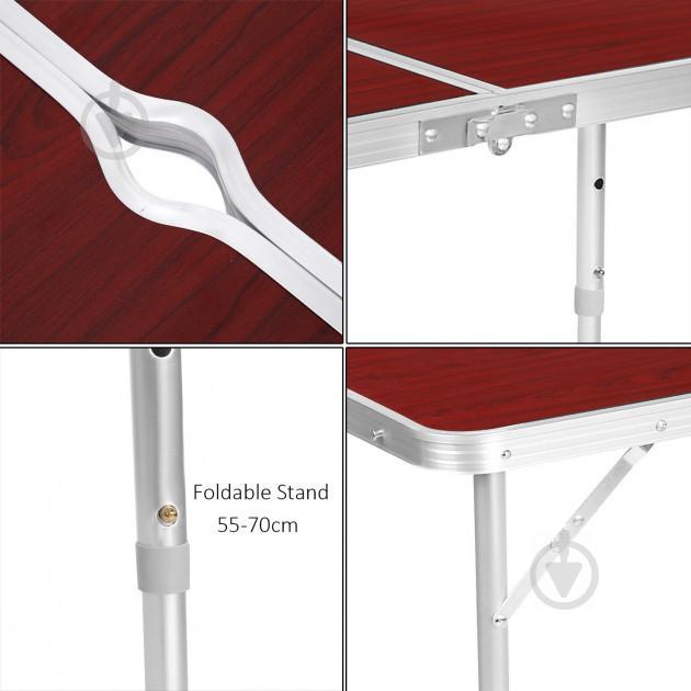 Стол туристический для пикника Folding Table Коричневый (258478) - фото 4