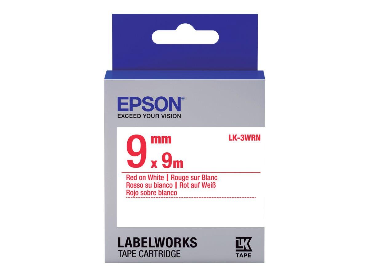 Картридж Epson Tape LK3WRN для стрічкових принтерів LW-300/400/400VP/700 Білий/Червоний (C53S653008)