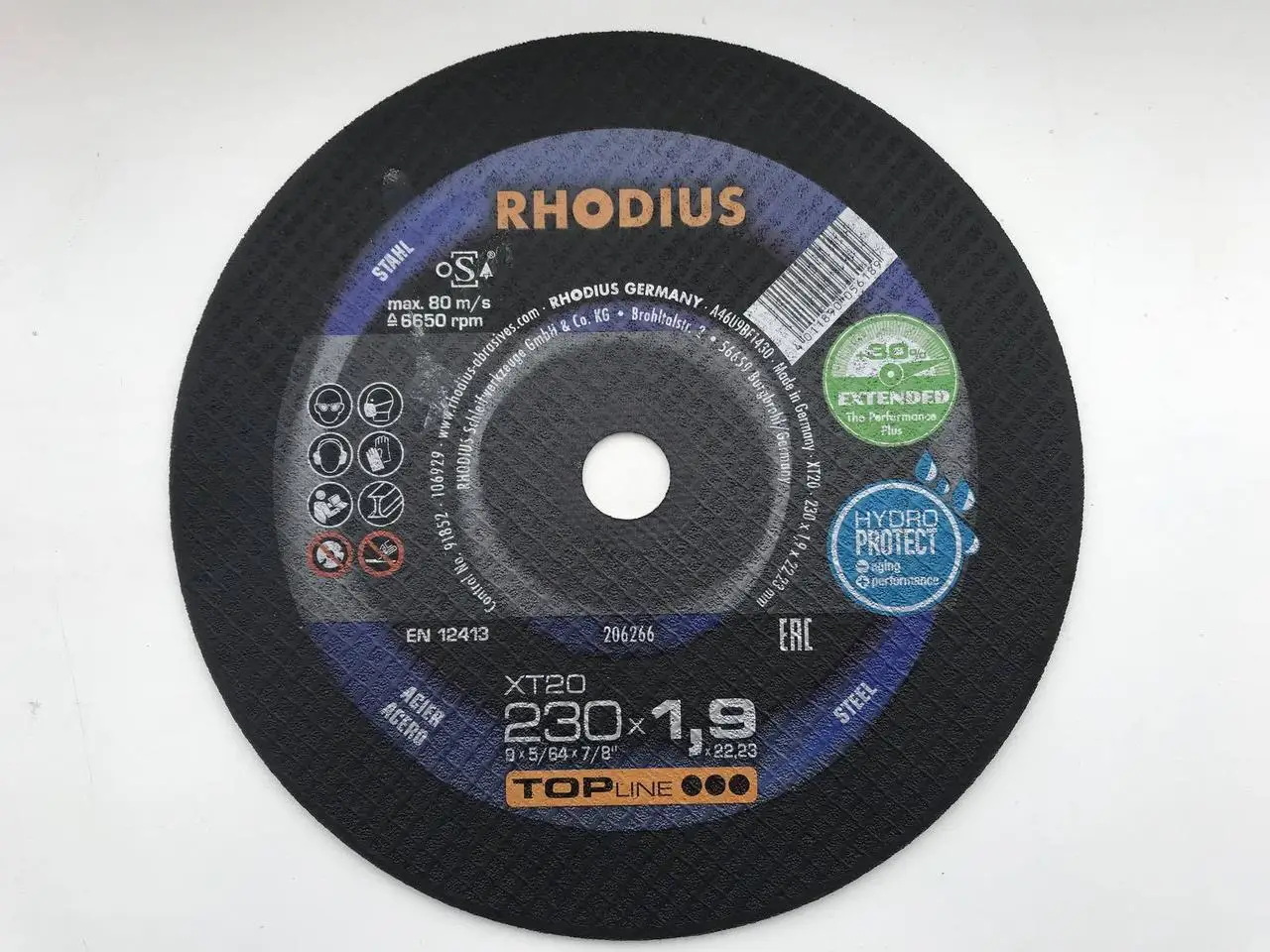 Коло відрізне для сталі RHODIUS ХТ20 230x1,9x22,23