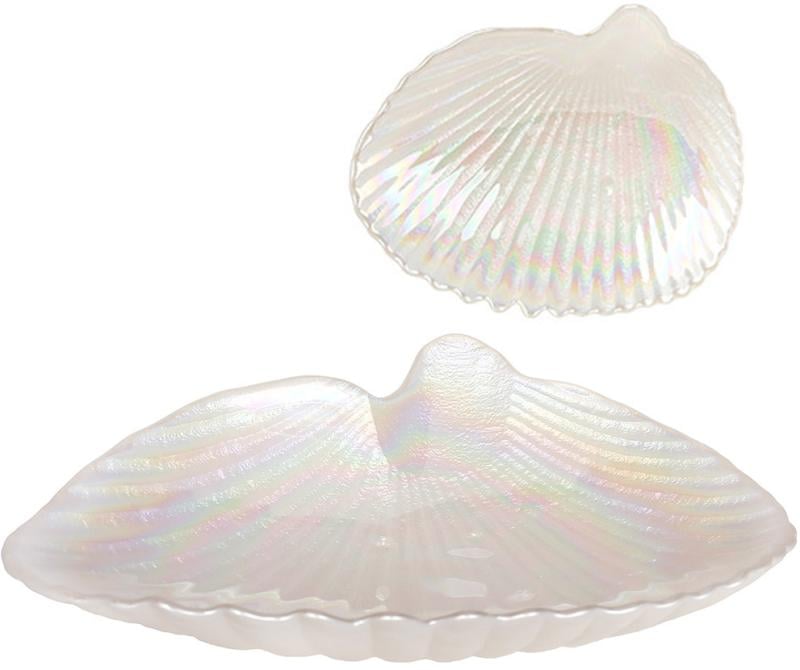 Тарілки скляні Fleur 4 шт. 21,5х17,5 см