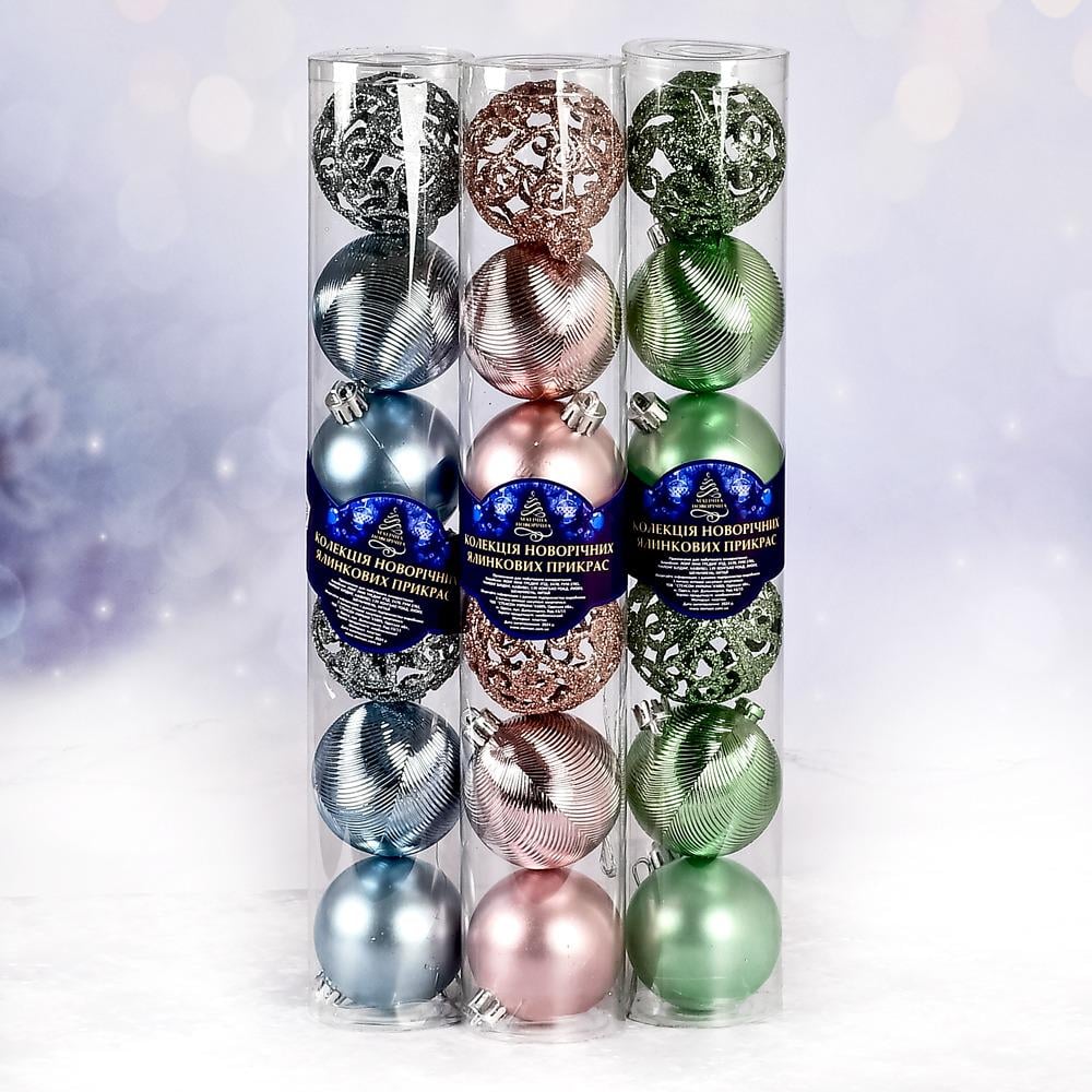 Елочные шарики 6 см 6 шт. (9744)