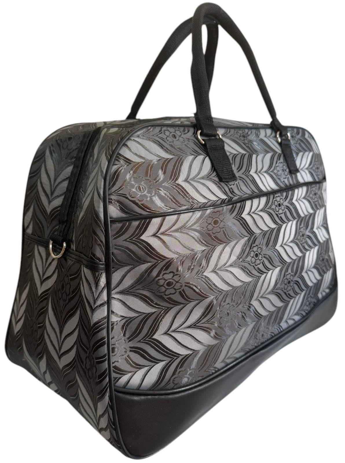 Сумка дорожная большая с длинным ремнем через плечо и боковыми карманами Серый (241199GG) - фото 2