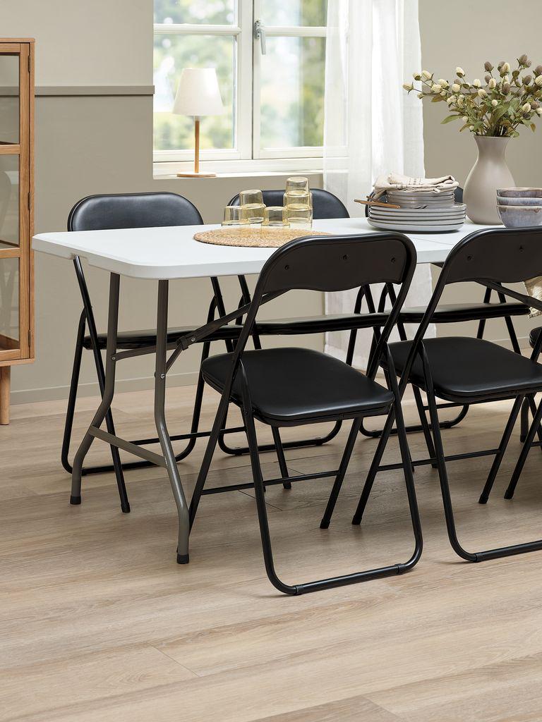 Стілець складаний TIKO Intarsio екокожа/метал Чорний (28710776) - фото 14 Стілець складаний TIKO Intarsio екокожа/метал Чорний (28710776) - фото 14