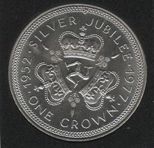 Коллекционная монета Остров Мэн 1 крона 1977 UNC (KM#41)
