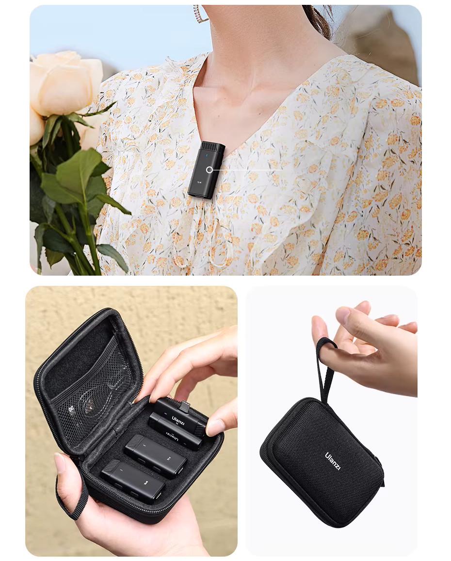 Микрофон беспроводной на два телефона одновременно Lightning Ulanzi HM2301 Type-C (2582700073) - фото 4 Микрофон беспроводной на два телефона одновременно Lightning Ulanzi HM2301 Type-C (2582700073) - фото 4