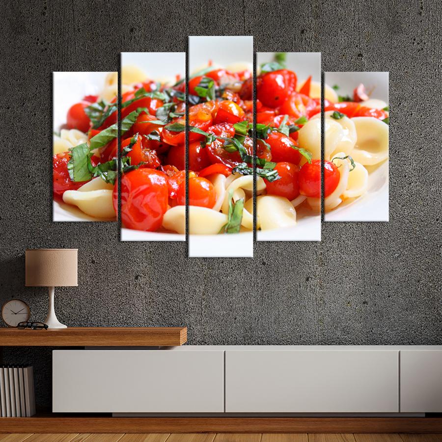 Настенний декор Итальянская паста с базиликом и томатами 112x68 см (A474-5)