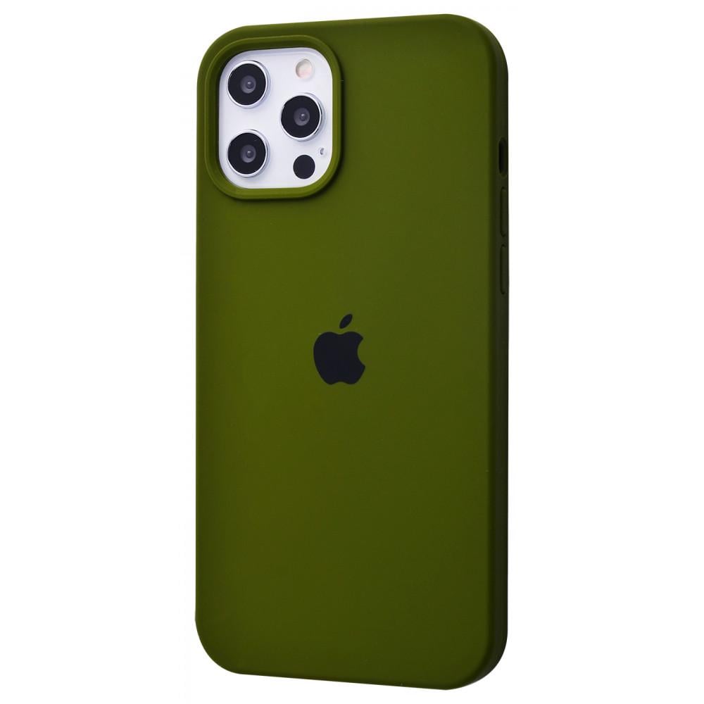 Чохол PRC Silicone Case Full Cover для iPhone 12 Pro Max Army green