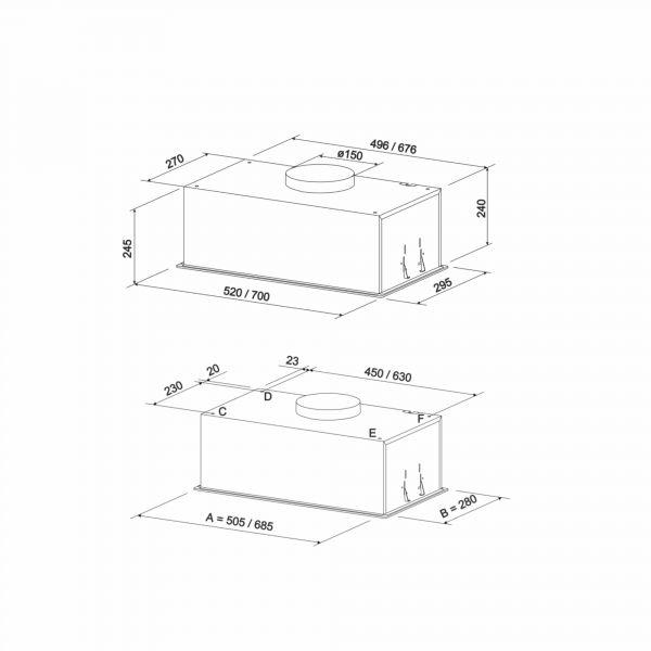 Вытяжка Eleyus NAVIS 1200 LED 52 BL (1667048) - фото 13