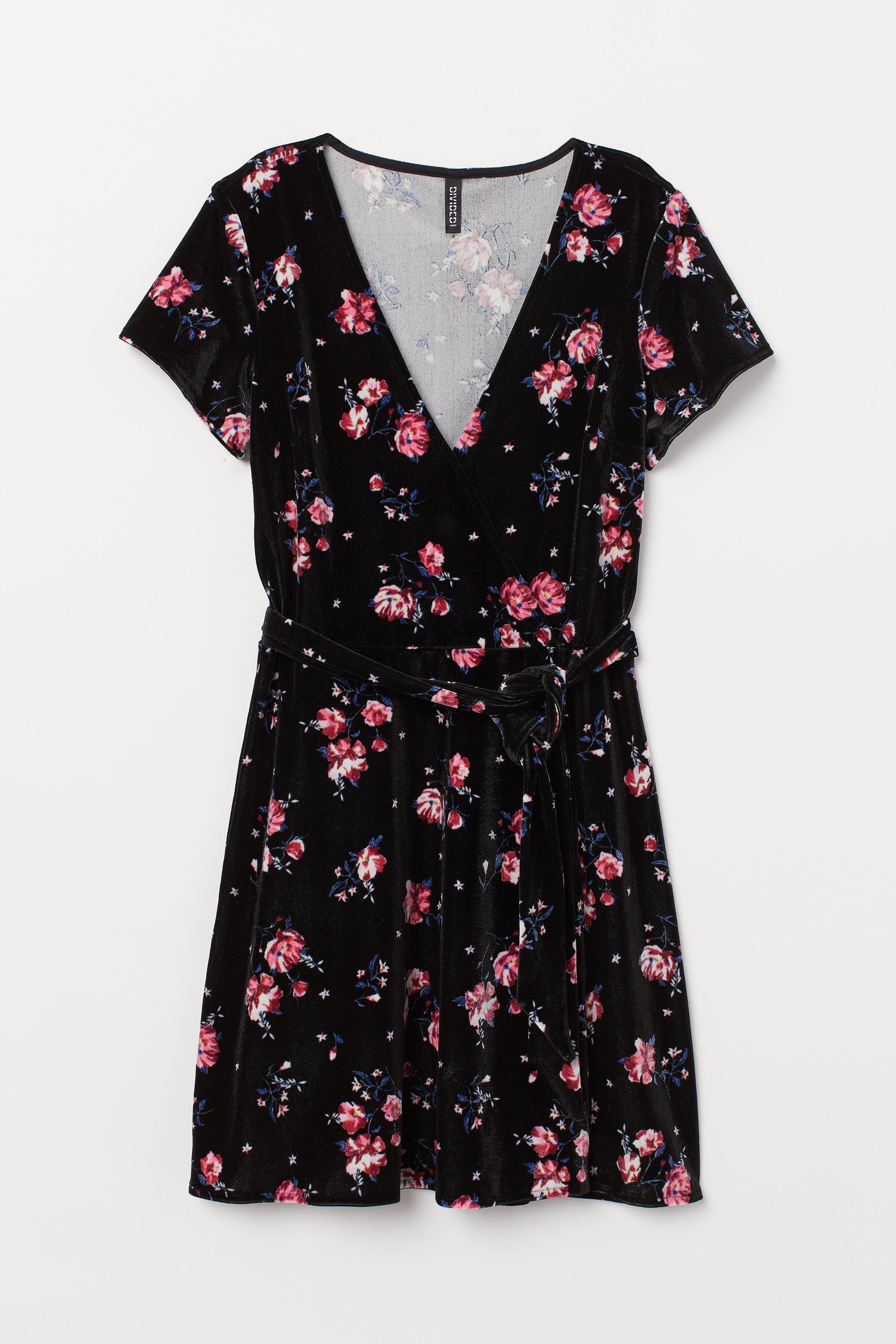 Платье H&M Цветы р. 32 Черный (6740108) Платье H&M Цветы р. 32 Черный (6740108)