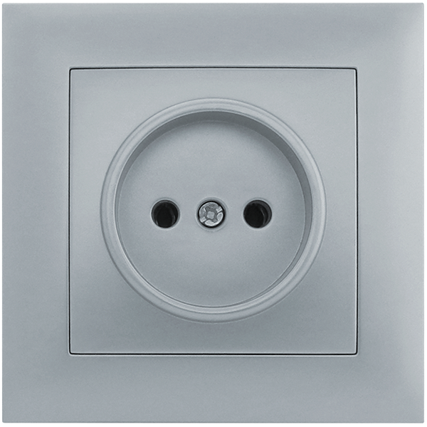 Розетка одноместная MARSHEL IDEAL RS16-475 Silver