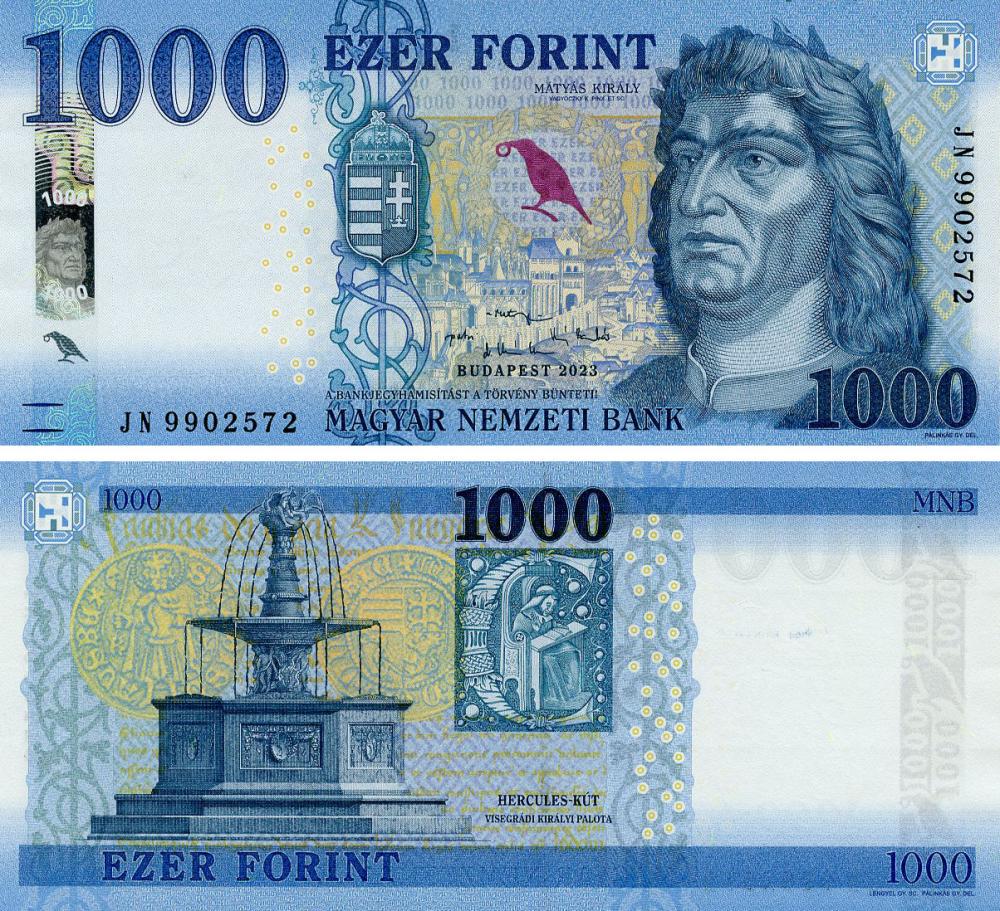 Коллекционная банкнота Венгрия 1000 форинтов 2023 года UNC P203 (Б20396)