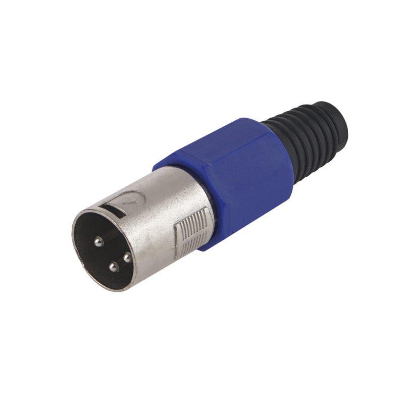 Штекер XLR 3pin на кабель Синий (A262031) Штекер XLR 3pin на кабель Синий (A262031)