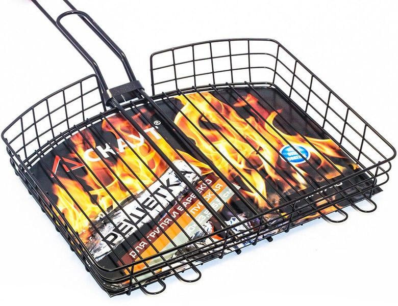 Решітка для барбекю Kamille Скаут з антипригарним покриттям 30,5х32х5,5 см (KM-0741) - фото 2 Решітка для барбекю Kamille Скаут з антипригарним покриттям 30,5х32х5,5 см (KM-0741) - фото 2