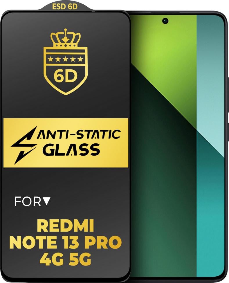 Защитное стекло 6D Anti-Static Xiaomi Redmi Note 13 Pro (4G/5G) Glass Shield