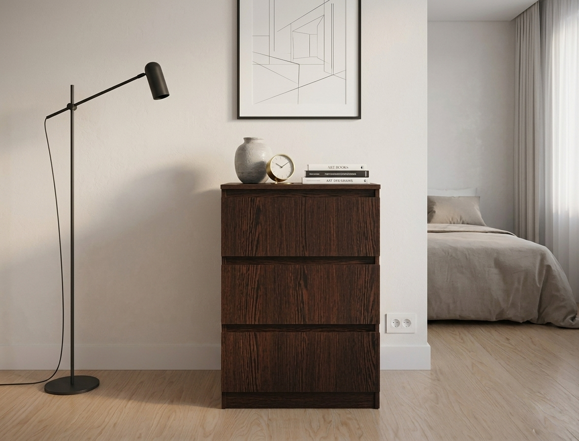 Комод MEBEX на 3 ящика 60х40х77,4 см Венге магия (VM3B600VM)