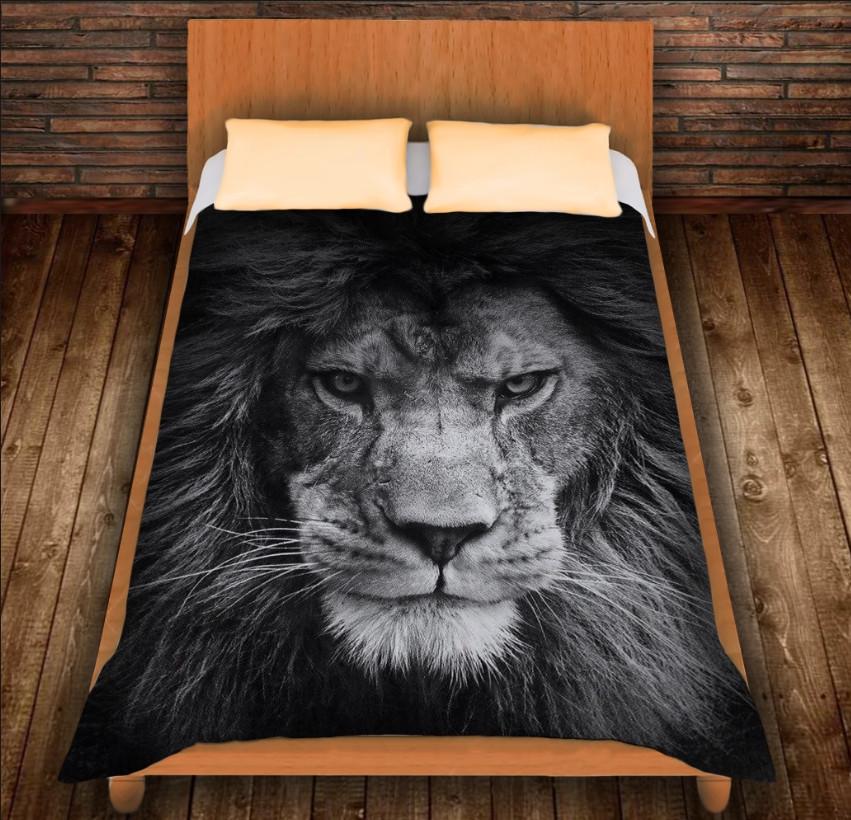 Плед с 3D принтом Лев big face 150x200 см (epi_0055) Плед с 3D принтом Лев big face 150x200 см (epi_0055)
