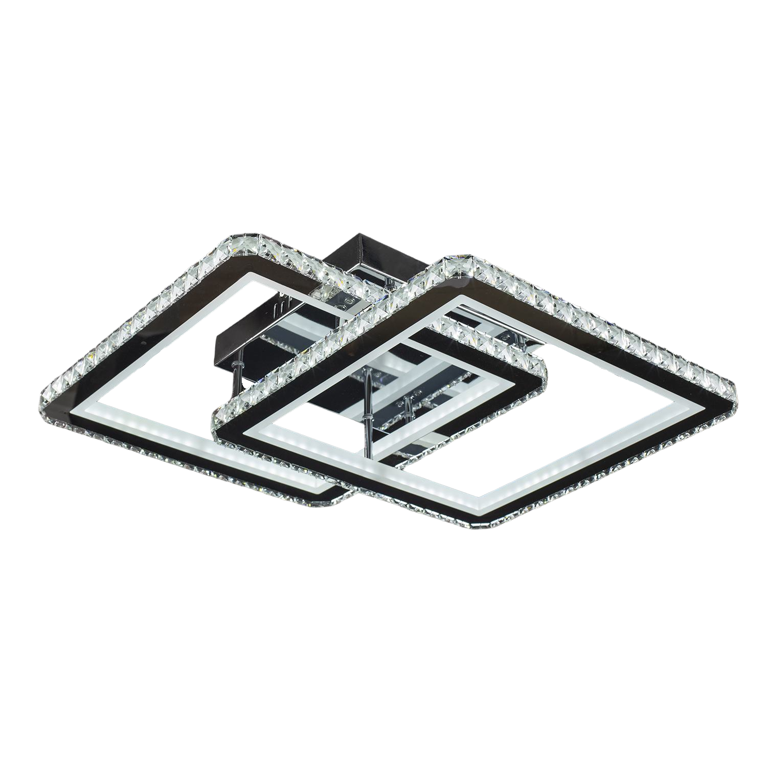 Люстра Свет LED SY-19381/2 CR 160 W з пультом кришталь Хром