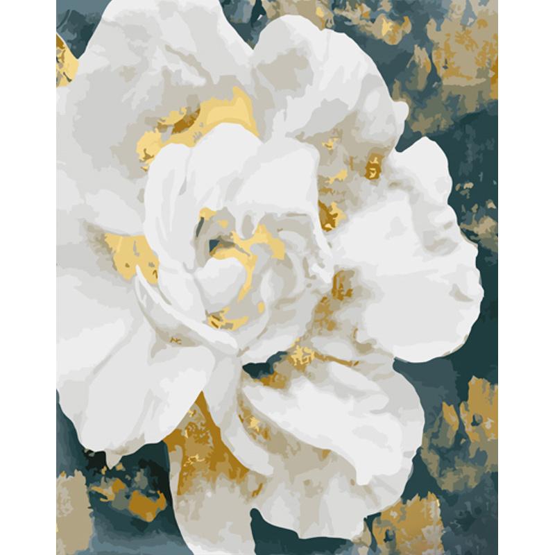 Картина по номерам Strateg Премиум Золото в лепестках 40x50 см (GS1251)