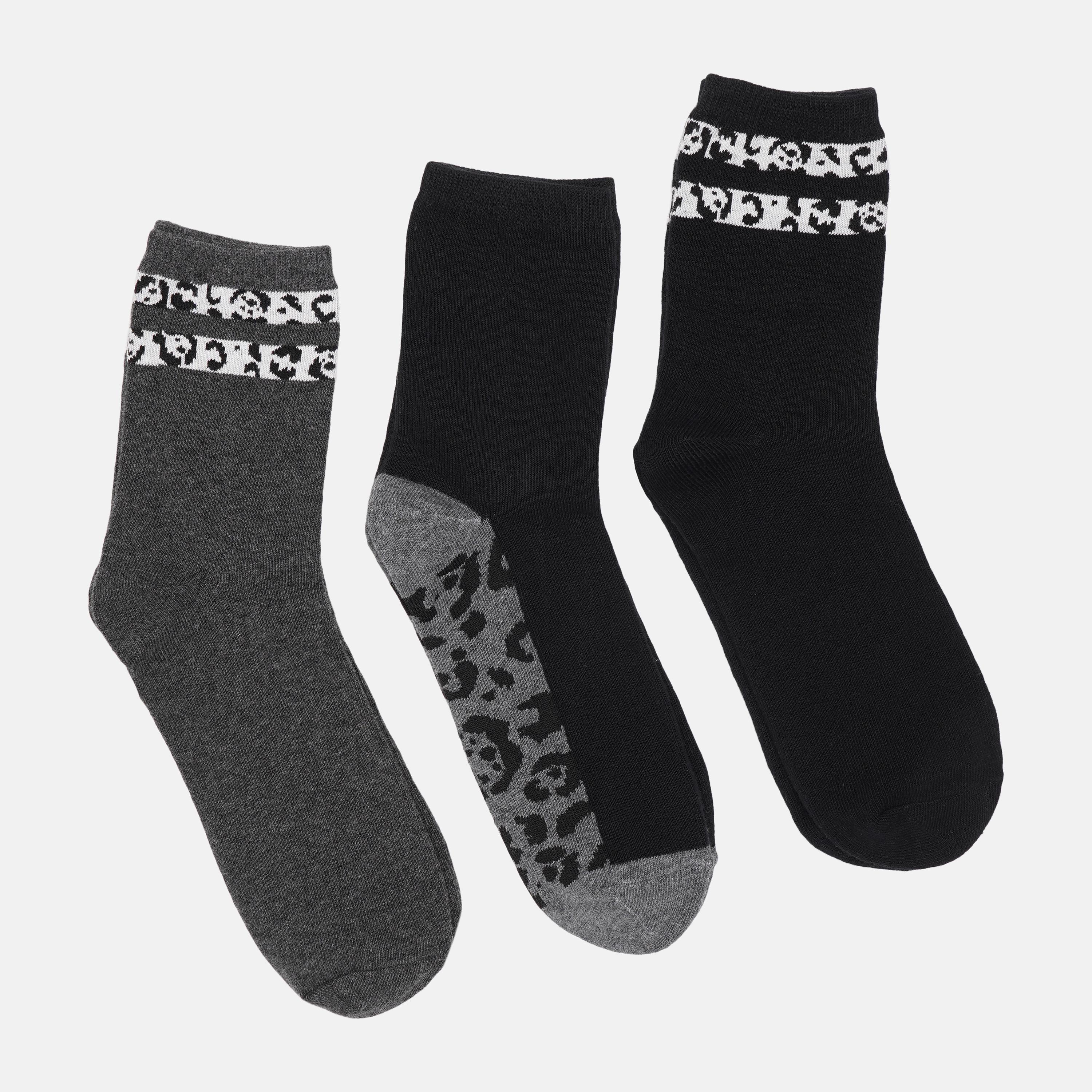 Шкарпетки C&A р. 31-33 3 пари Чорно-сірий (29091000234)