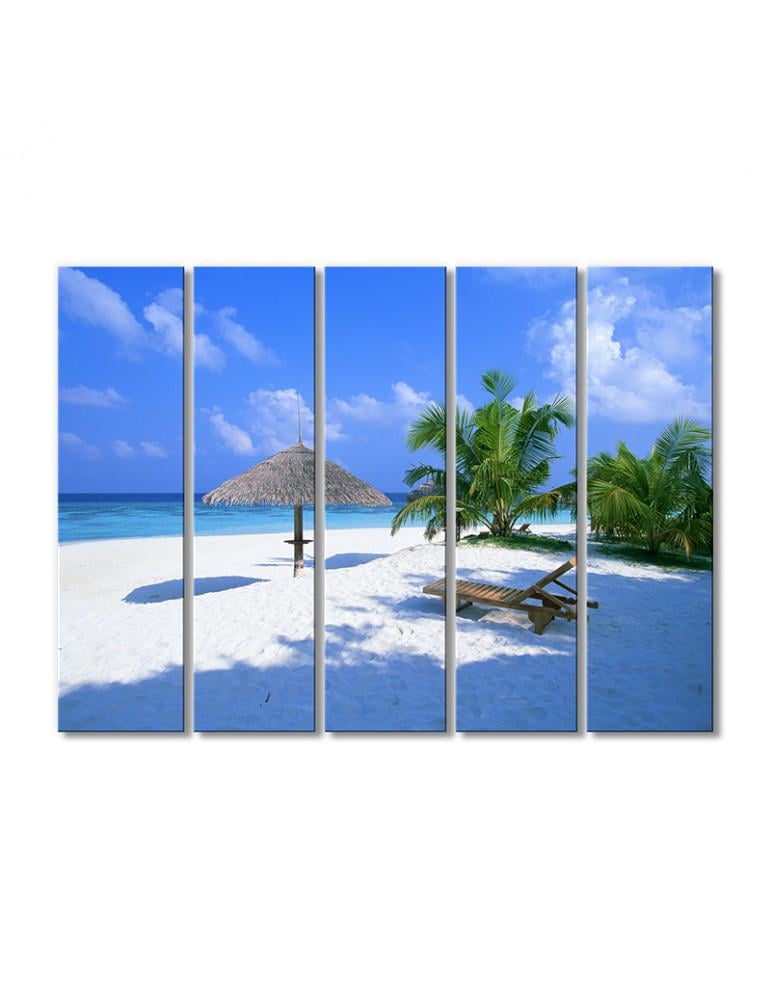 Картина модульная Рай на Мальдивах 5 модулей 70x105 см