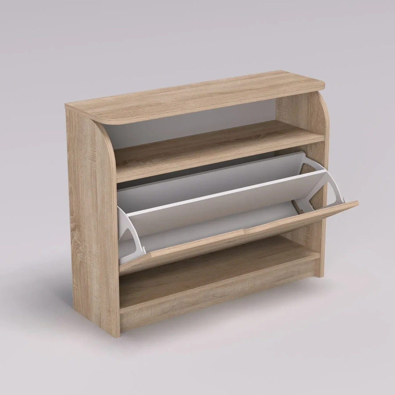 Тумба для обуви Kontinent No3 80х25х65 см Дуб Сонома (53389779) - фото 4 Тумба для обуви Kontinent No3 80х25х65 см Дуб Сонома (53389779) - фото 4