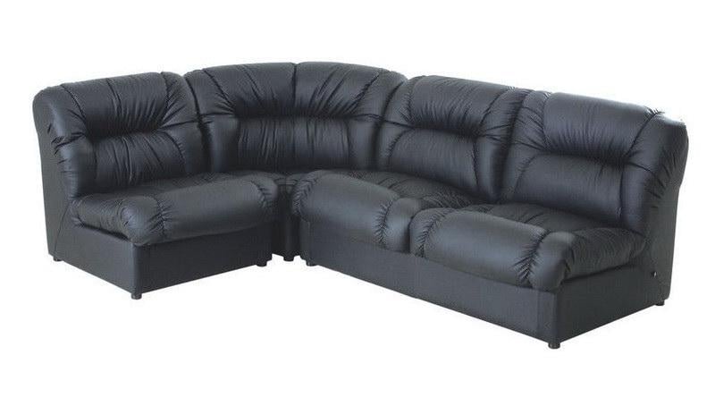 Диван ARIS Визит угловой модульный нераскладной 1650x2500 мм левый Черный (33163060)