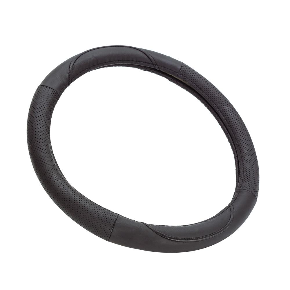 Чехол на руль кожаный Elegant Plus с перфорацией М 37-38 см Черный (105 626) Чехол на руль кожаный Elegant Plus с перфорацией М 37-38 см Черный (105 626)