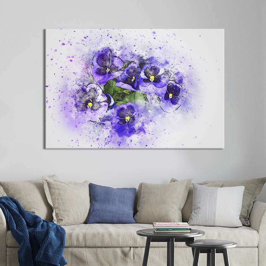 Картина на холсте Прекрасные фиалки 51x34 см (820-1)