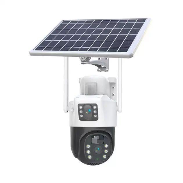 Камера уличная Solar с двумя линзами от солнечной панели/микрофоном 8 Мп 4G/V36-4G IP66 Разноцветный