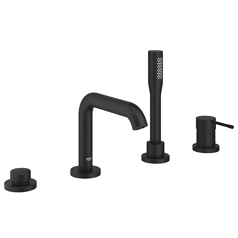 Смеситель однорычажный для ванны на 4 отверстия Grohe Essence Черный