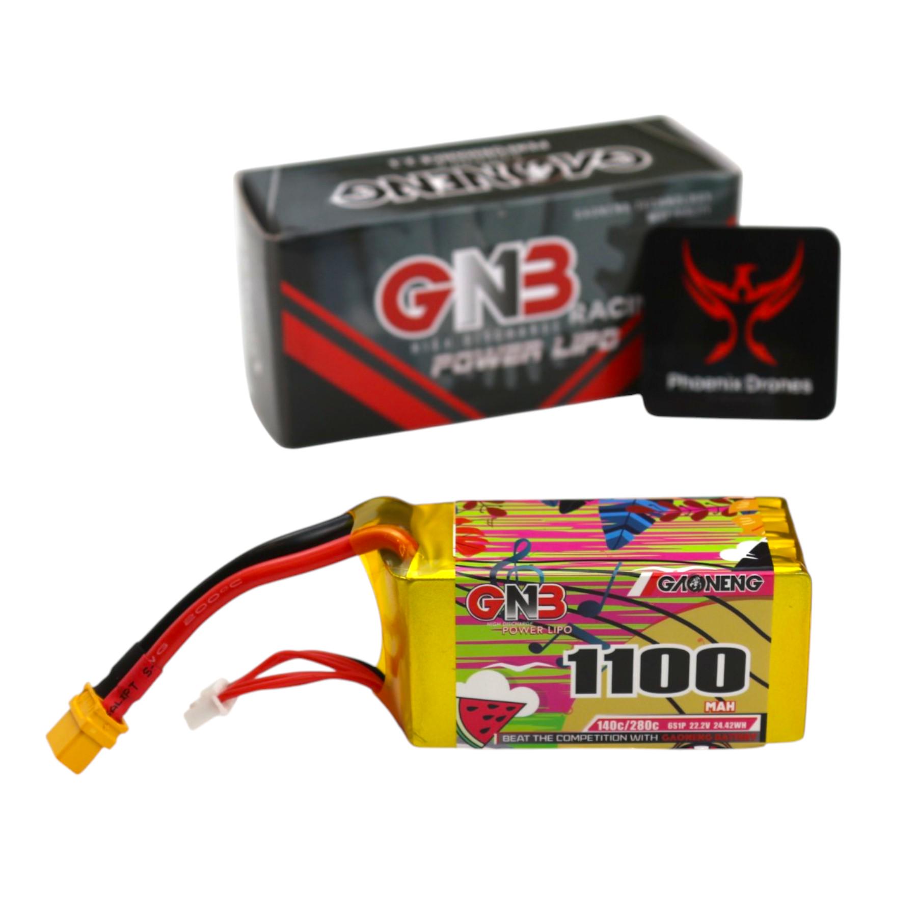 Аккумулятор для дрона Gaoneng GNB LiPo 6S1P 1100 mAh 140C с разъемом XT60 (91465) - фото 5 Аккумулятор для дрона Gaoneng GNB LiPo 6S1P 1100 mAh 140C с разъемом XT60 (91465) - фото 5