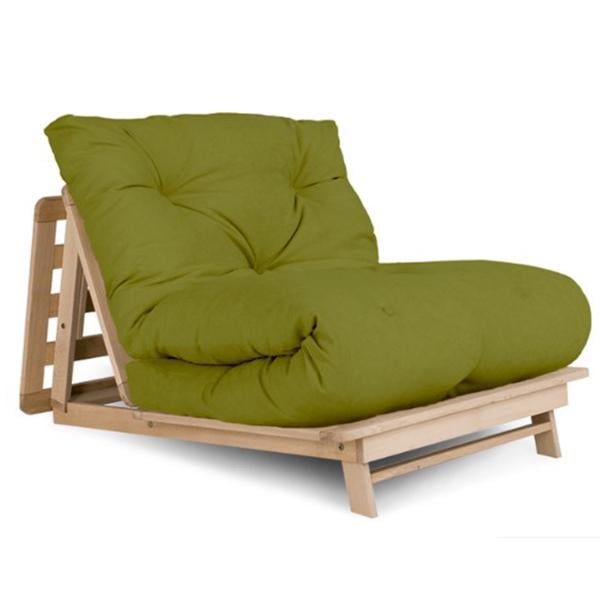 Кресло-футон Woodman Layti-90 раскладное из массива дерева без покрытия Зеленый