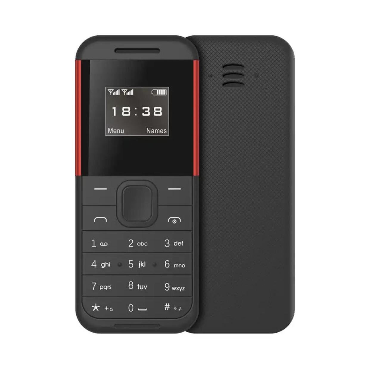 Телефон мобільний міні AIEK BM222 2SIM Чорний - фото 1