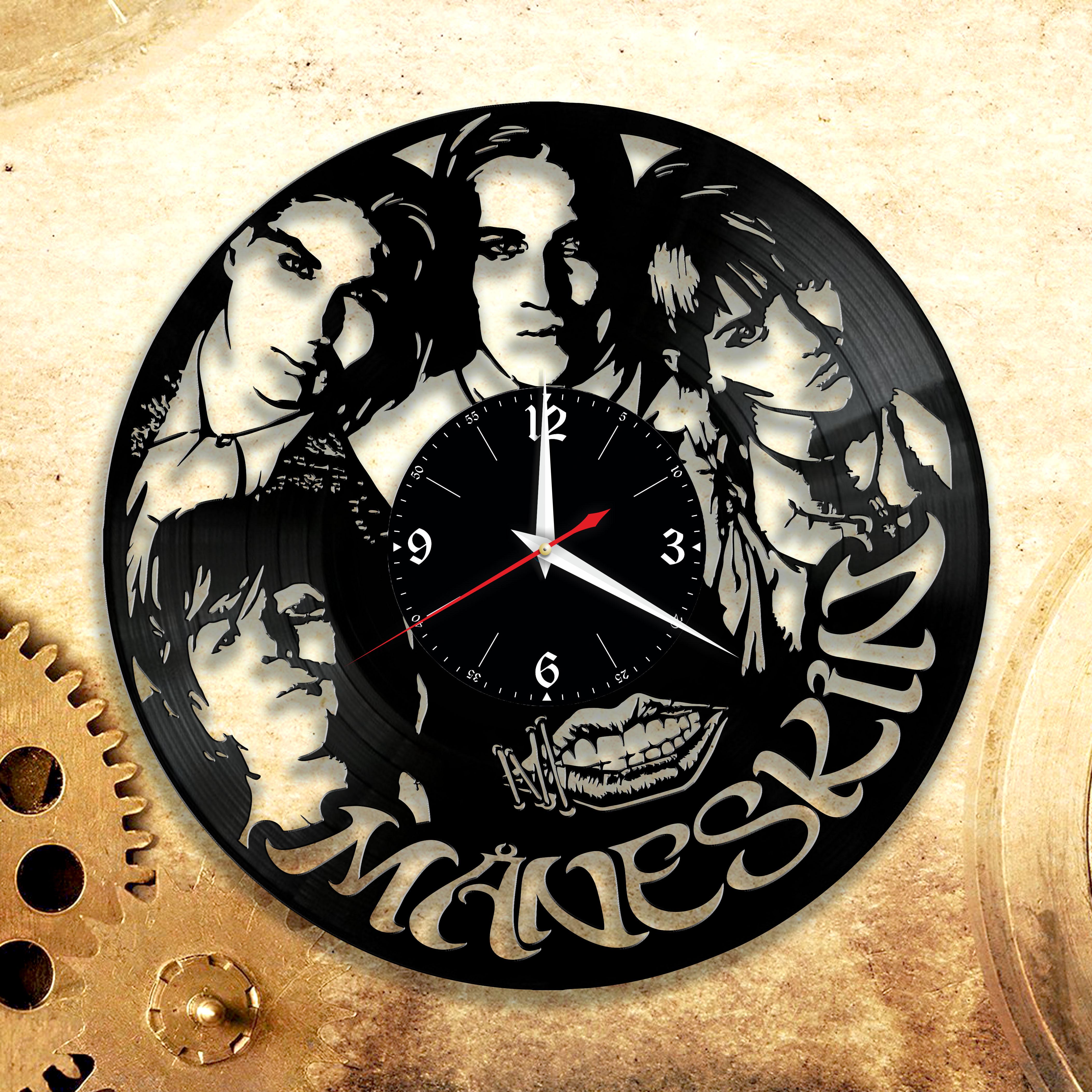 Часы настенные группа Maneskin 3282 из виниловой пластинки