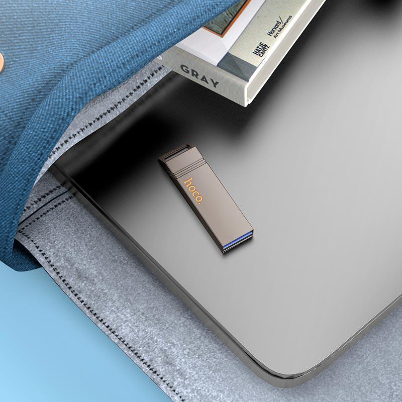 Флеш-пам'ять USB Hoco UD13 64 Гб USB 3.2 Grey (17538) - фото 4 Флеш-пам'ять USB Hoco UD13 64 Гб USB 3.2 Grey (17538) - фото 4